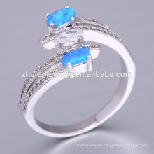 Weißgold überzogene Schmuck Ring Licht Opal Halskette Feuer Opal Schmuck Display Hersteller China